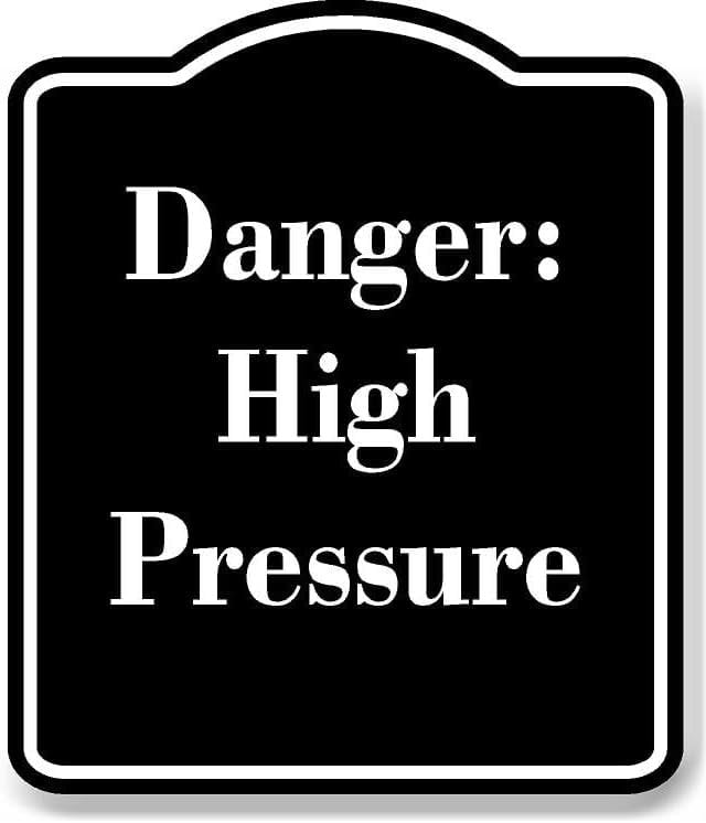 Danger High Pressure BLACK Aluminum Composite Sign Aluminum Composite ...