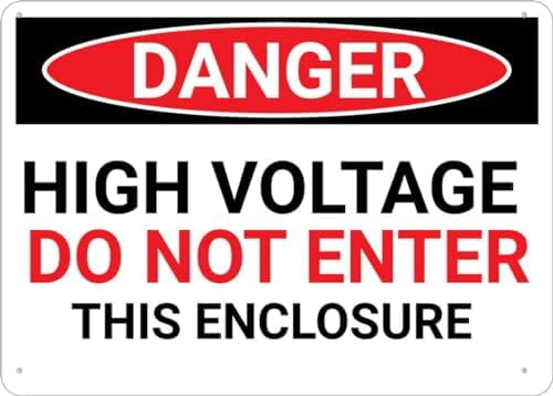 Danger High Voltage Do Not Enter This Enclosure Sign Outdoor Signs ...