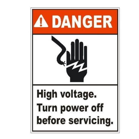 Danger High Voltage Electrical Electrician safety aluminum Sign Metal Wall Sign Size: 16 x 12 Inch