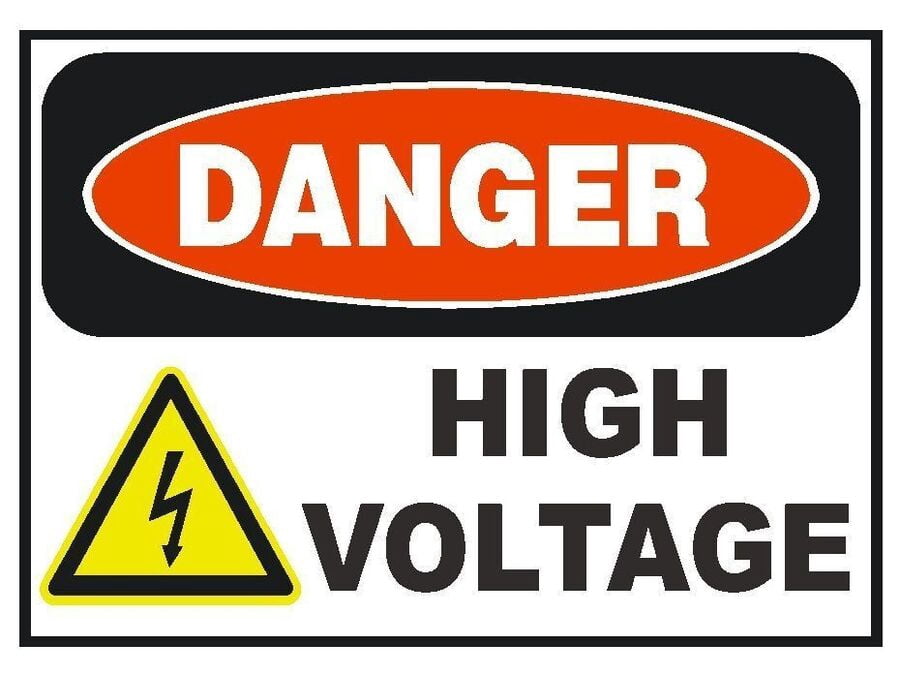 Danger High Voltage Metal Aluminum Sign Safety Metal Aluminum Sign Sign ...