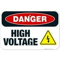 thumbnail image 1 of Danger High Voltage Sign, OSHA Sign,, 1 of 1