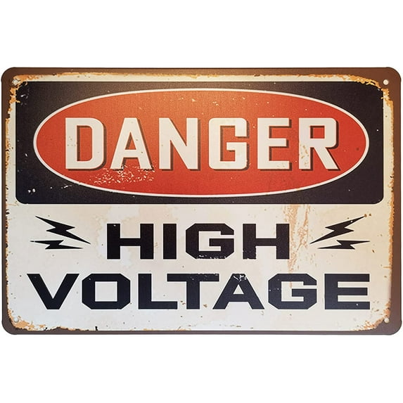 Danger High Voltage Vintage Metal Tin Sign Outdoor Road Signs Decor 12 X 8