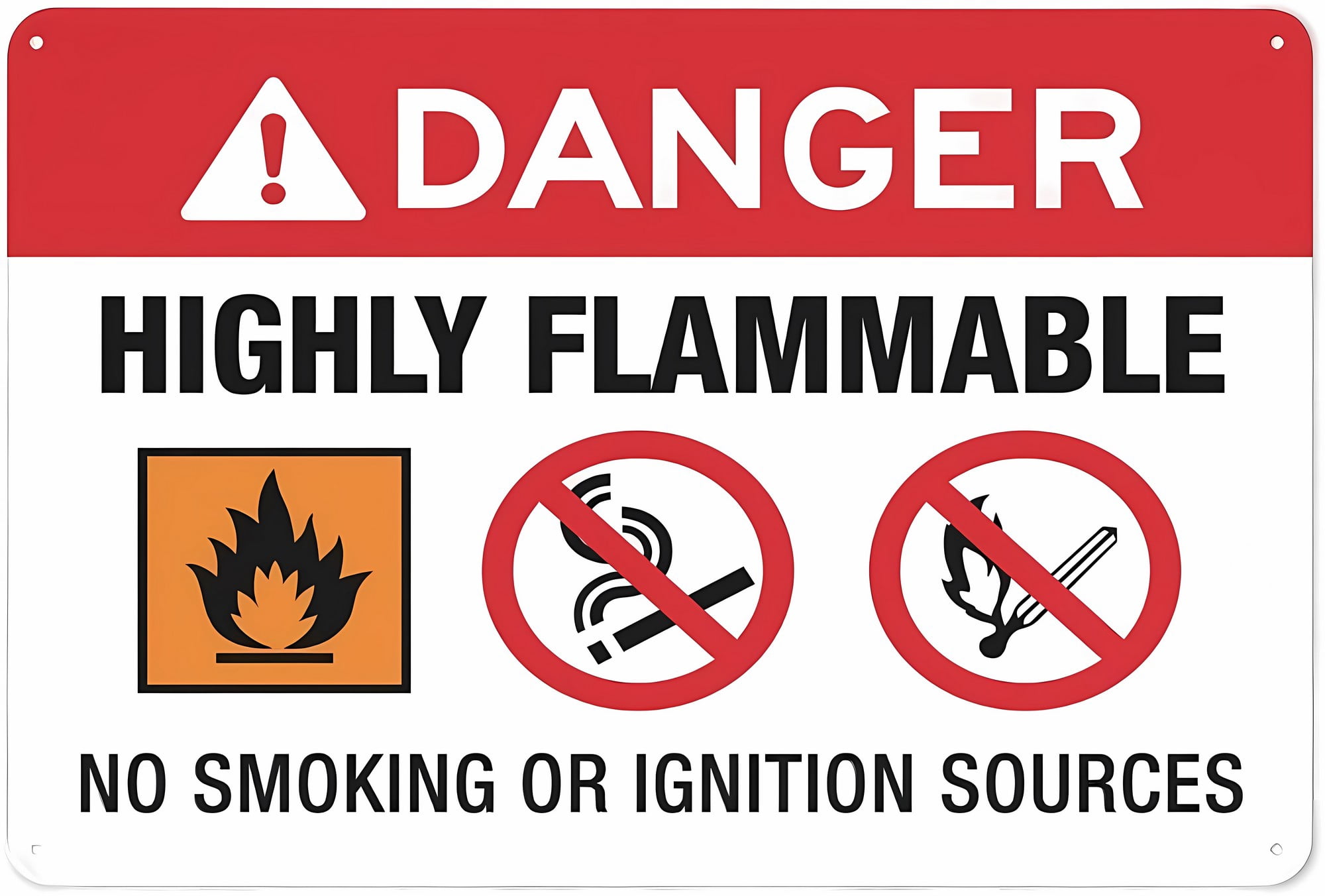 Danger Highly Flammable No Smoking Or Ignition Sources Sign - 8