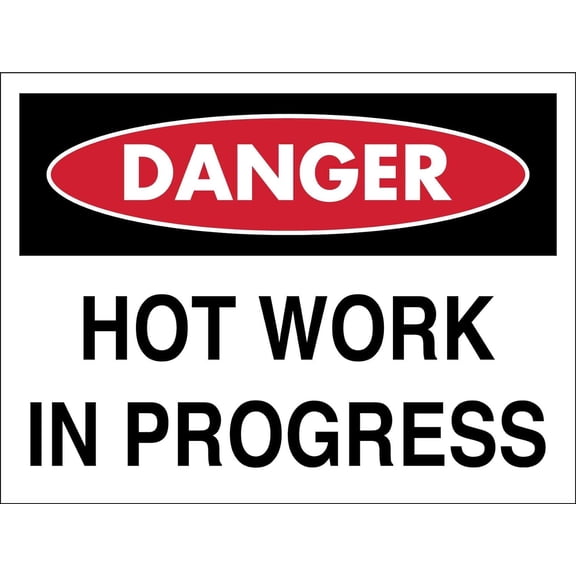 Danger Hot Work In Progress Sign Metal Tin Sign12x16 Inches Caution Danger Safety Security Warning Notice Signs