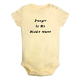 thumbnail image 1 of Danger Is My Middle Name Funny Rompers Newborn Baby Bodysuits Infant Jumpsuits Kids Cotton Graphic One-Piece Outfits, 1 of 5