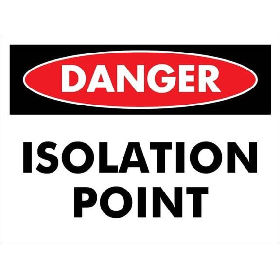 Danger Isolation Point Rustic 8"x12" Metal Tin Sign - Outdoor & Home Wall Decor for Cafe, Bar & Kitchen