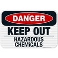 thumbnail image 1 of Danger Keep Out Hazardous Chemicals Sign, OSHA Danger Sign, 12x18 Reflective Aluminum EGP, 1 of 1
