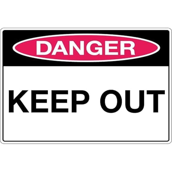 Danger Keep Out - Mining Metal Sign 8 x 12 Inches \u2013 Clear Signage for Walls, Fences