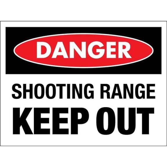 Danger Keep Out Shooting Range 8"x12" Metal Tin Sign - Wall Decor for Home Kitchen, Farm, Garden & Garage