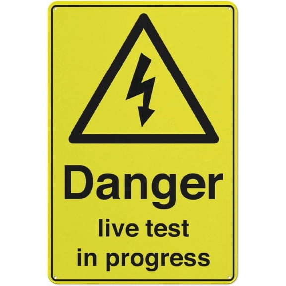 Danger Live Test In Progress Sign Outdoor Metal Sign - 8"x12" Metal Signs For Business, Workplace, Office, Home, Delivery Signs, Road Signs, Garden Signs