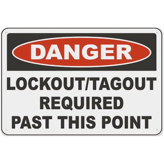 Danger Lockouttagout Required Sign 8"x12", Aluminum Tin Warning Signs for Home Outdoor Garden, Durable Safety Sign for Equipment