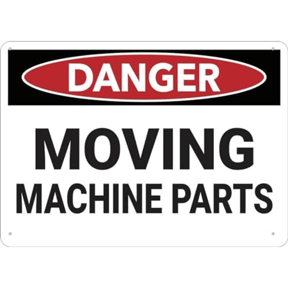 Danger Moving Machine Parts Sign 8"X12" Rust Free Aluminum Signs Outdoor, Metal Tin Sign For Home, Business, Yard