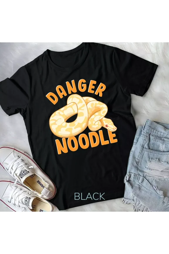 Danger Noodle, Funny Snake Gift and Snek Meme for Ball Python Fans New Unisex T-Shirt