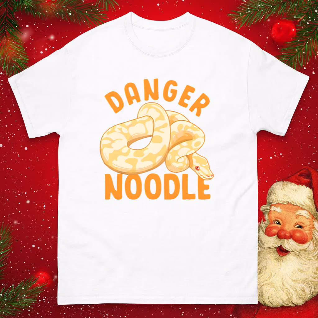 Danger Noodle Funny Snake Meme Python Fan Graphic Unisex T-Shirt, Plus Size S–5XL Available