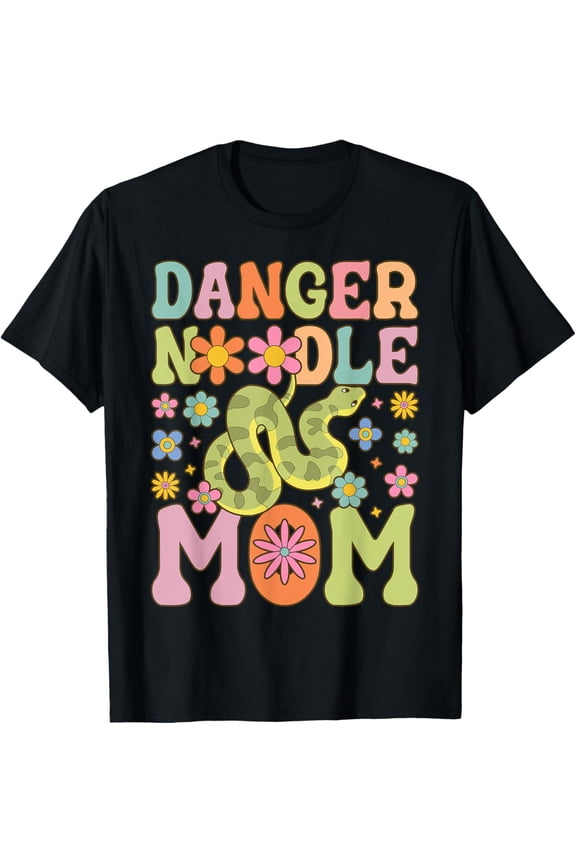 Danger Noodle Mom Groovy Snake Mom Snake Meme T-Shirt