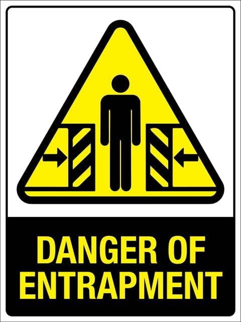 Danger Of Entrapment Sign Home Kitchen Farm Garden Garage Wall Decor ...