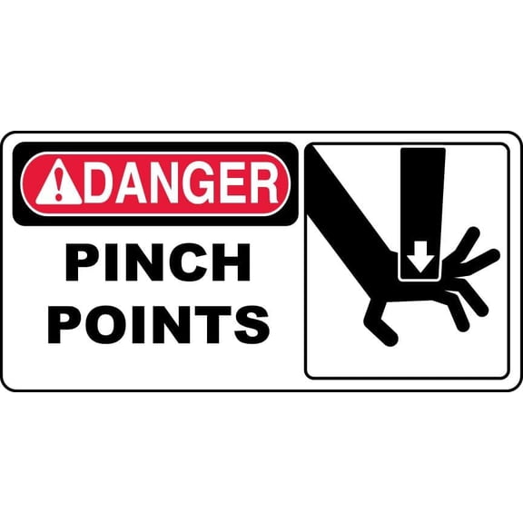 Danger Pinch Points Metal Sign 8x12 Inch for Security Use
