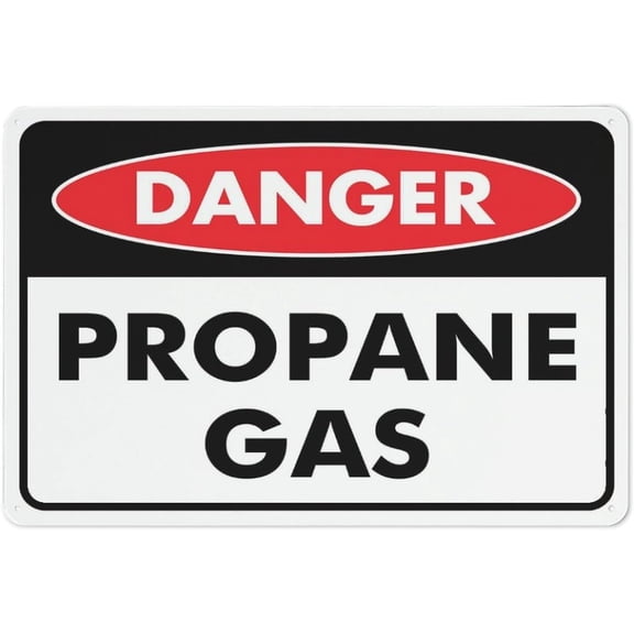 Danger Propane Gas Sign 12X8 Inch Aluminum Uv Ink Printed For House And Business
