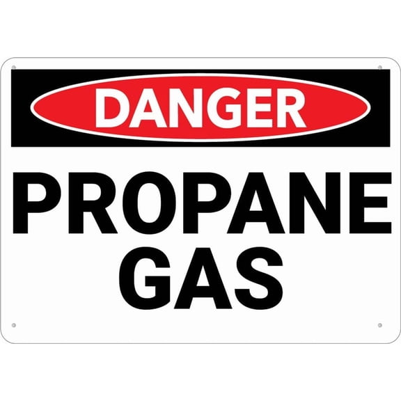 Danger Propane Gas Sign For Home 12X8 Inch Rust Free Aluminum,