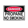 thumbnail image 1 of Danger Propane No Smoking Explosion Hazard Burn Injury Death Warning Black Red White Rectangle Label Sticker Decal Made in America (7" x 10"), 1 of 1