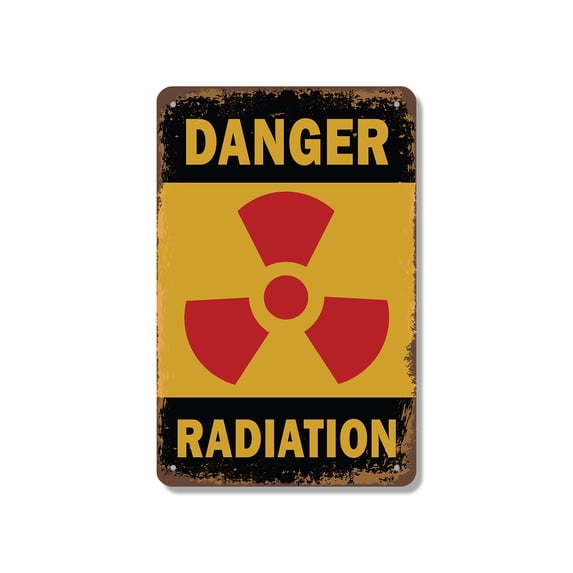 Danger Radiation 18 Inch x 24 Inch Metal Sign Novelty Aluminum Durable Weatherproof UV Protected Perfect for Laboratories Industrial Spaces Fun Gift for Engineers Crafted in the USA