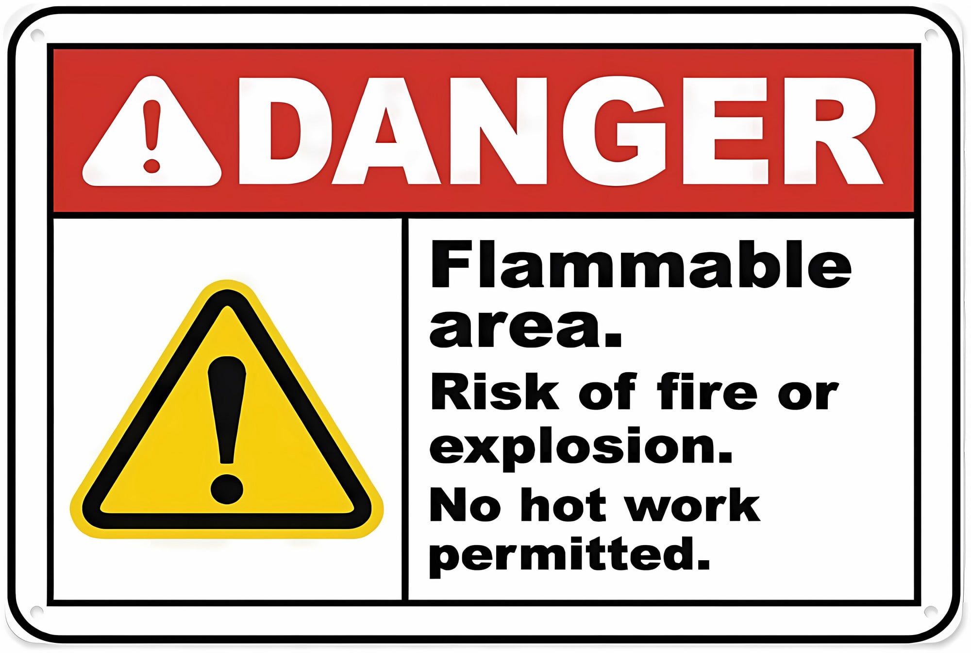 Fire Risk Warning Sign Danger Risk Of Fire Or Explosion Sign - 8