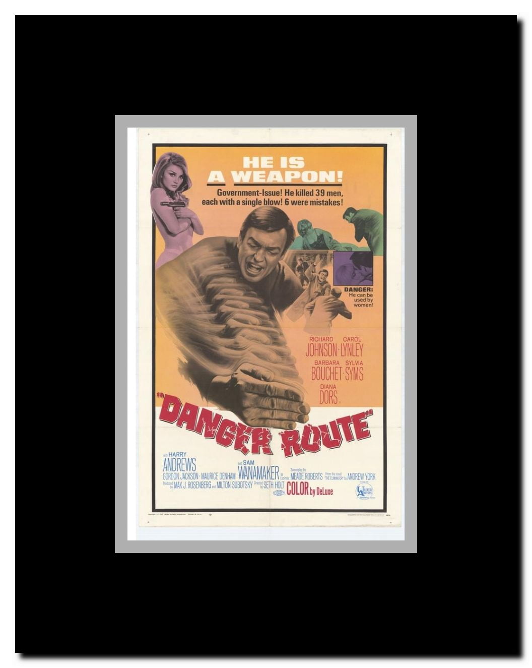 Danger Route Framed Movie Poster