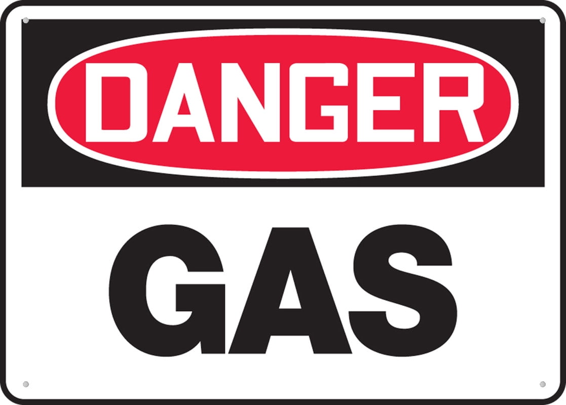 Danger Safety Sign Gas 8X12 Inch Rust Free Aluminum,Uv Ink Printing ...