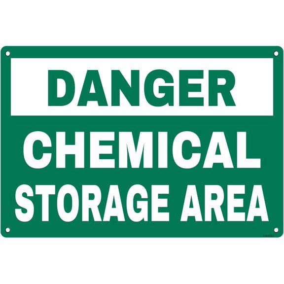 Danger Sign Chemical Storage Area Safety Sign Metal Tin Sign/Plaque Home Decor Novelty Sign 8 x 12 Inches