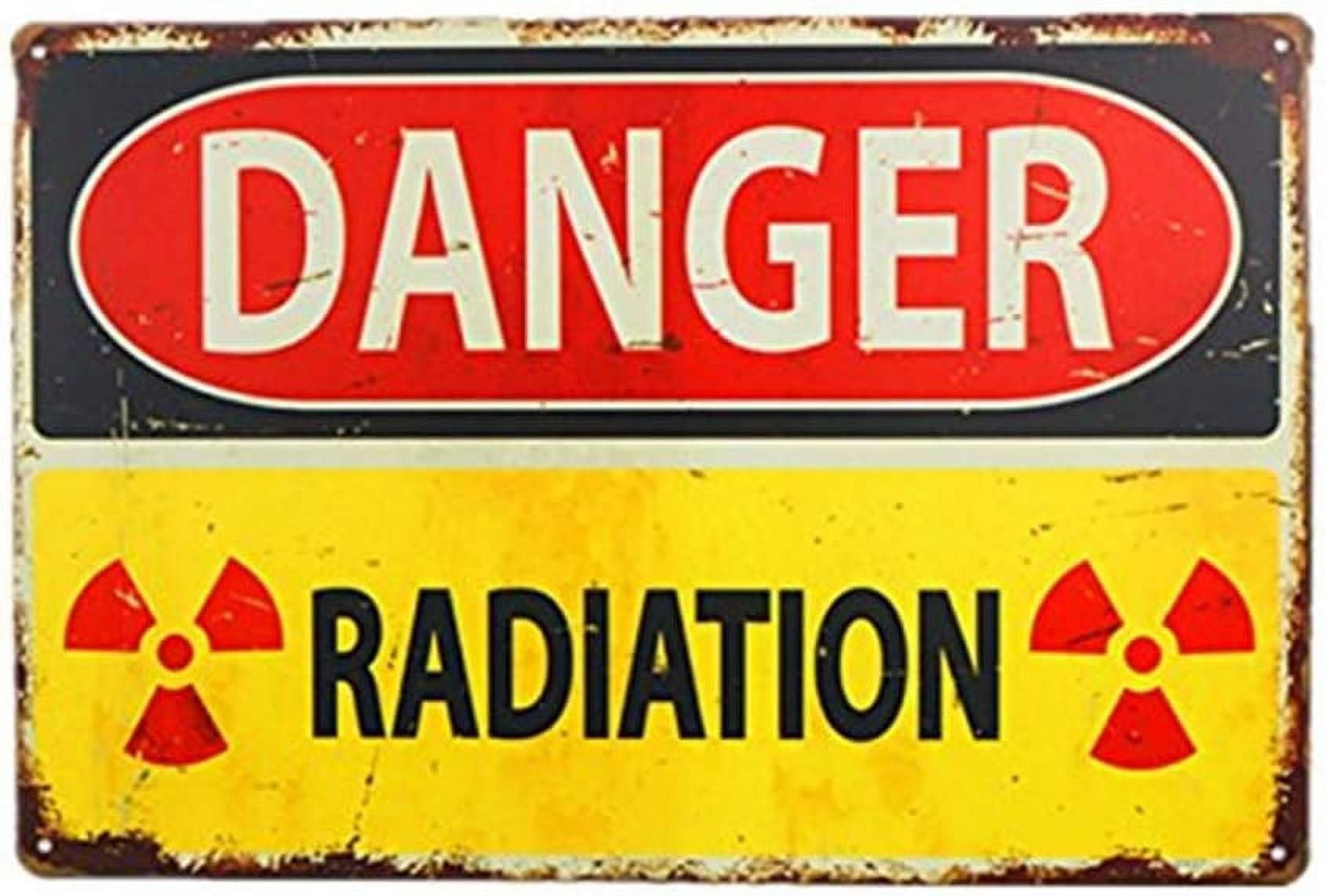 Danger Strahlung Vintage Metal Sign – 20x30 Cm Retro-Wandschild Für Bar, Garage Oder Wohnung