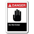 thumbnail image 1 of Danger Sign - Do Not Enter 7"x10" Plastic Safety Sign ansi osha, 1 of 1