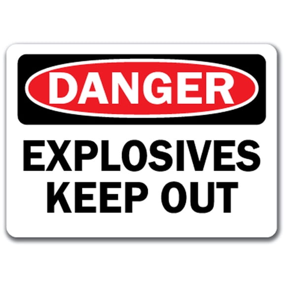 Danger Sign - Explosives Keep Out - 10" x 14" OSHA Safety Sign