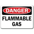 thumbnail image 1 of Danger Sign - Flammable Gas - 10" x 14" OSHA Safety Sign, 1 of 1