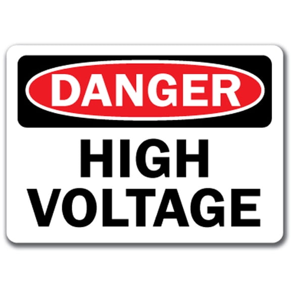 Danger Sign - High Voltage - 10" x 14" OSHA Safety Sign