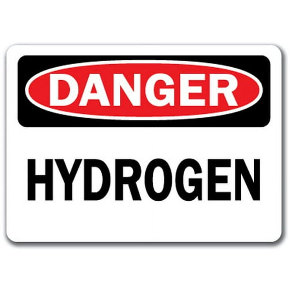 Danger Sign - Hydrogen - 10" x 14" OSHA Safety Sign