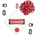 thumbnail image 1 of Danger Sign Kit 12 Feet Yellow Plastic Safety Chain, 1 of 9
