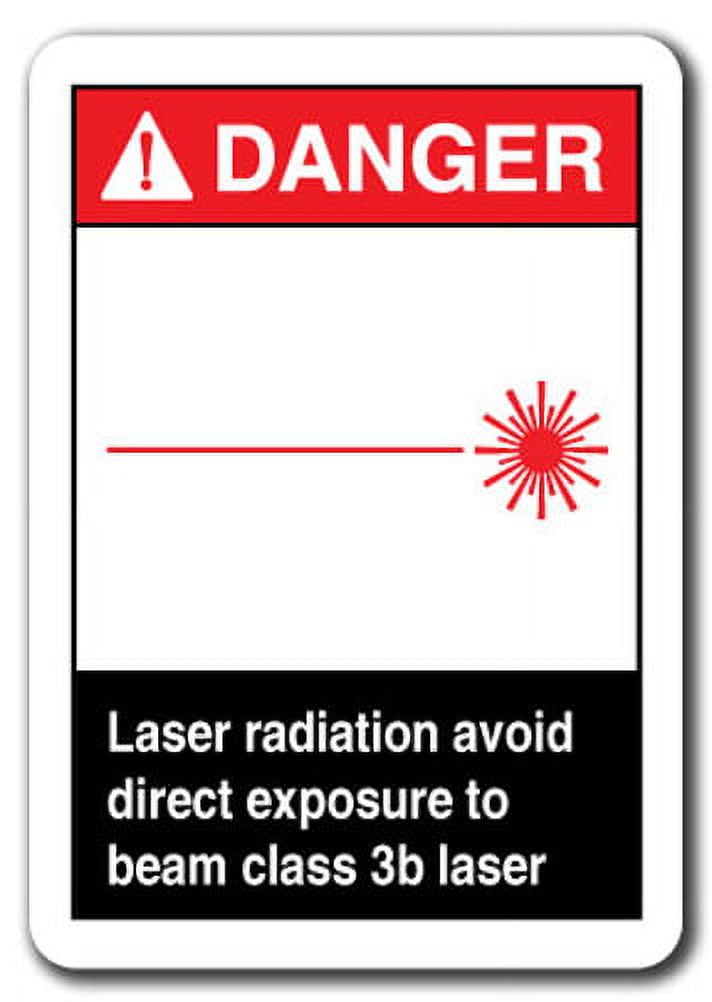 Danger Sign Laser Radiation Avoid Direct Exposure To Beam Class 3b