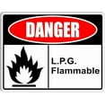 thumbnail image 1 of Danger Sign Lpg Flammable Aluminum Tin Sign For Home Coffee Bar Wall Decor 8X12 Inch, 1 of 4