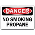 thumbnail image 1 of Danger Sign - No Smoking Propane - 10" x 14" OSHA Safety Sign, 1 of 1