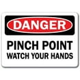 thumbnail image 1 of Danger Sign - Pinch Point Watch Your Hands - 10" x 14" OSHA Safety Sign, 1 of 1