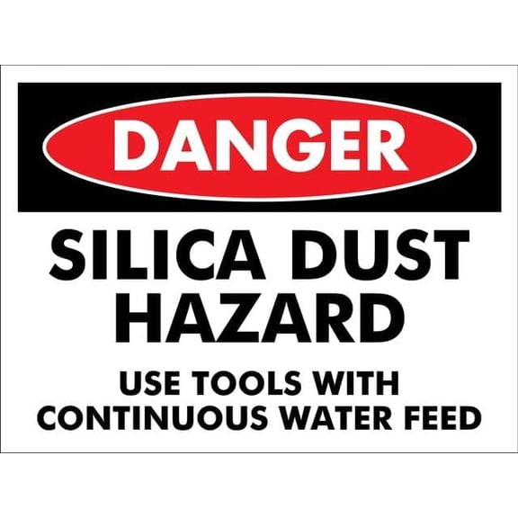 Danger Silica Dust Hazard Use Tools Sign Safety Restriction Alert Attention Caution Warning Notice Aluminum Metal Tin 8"X12" Sign Plate