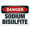 thumbnail image 1 of Danger Sodium Bisulfite Sign, OSHA Danger Sign, 10x7 Aluminum, 1 of 1