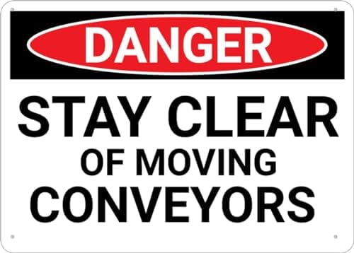 Danger Stay Clear Of Moving Sign 8 X 12 Inches Rust Free Aluminum - Uv ...