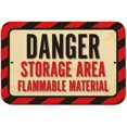 thumbnail image 1 of Danger Storage Area Flammable Material Sign, 1 of 1