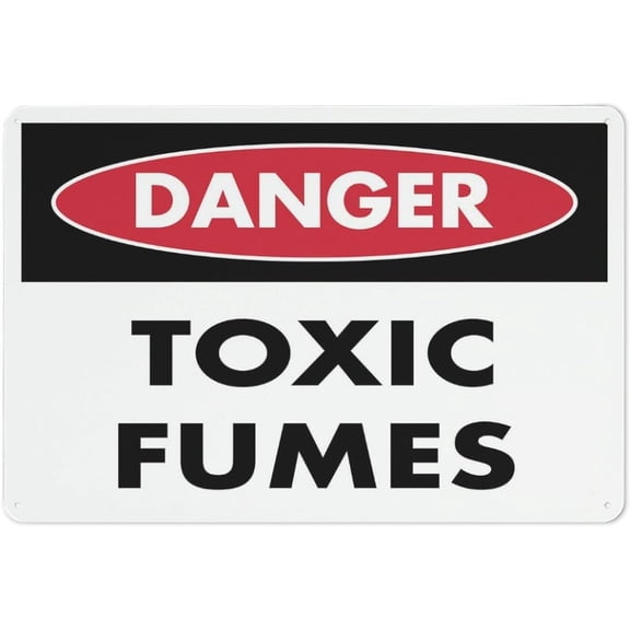 Danger Toxic Fumes Sign Safe Sign, Signs Outdoor, 12 X 8 In, Sign For Home, Business, Driveway Alert