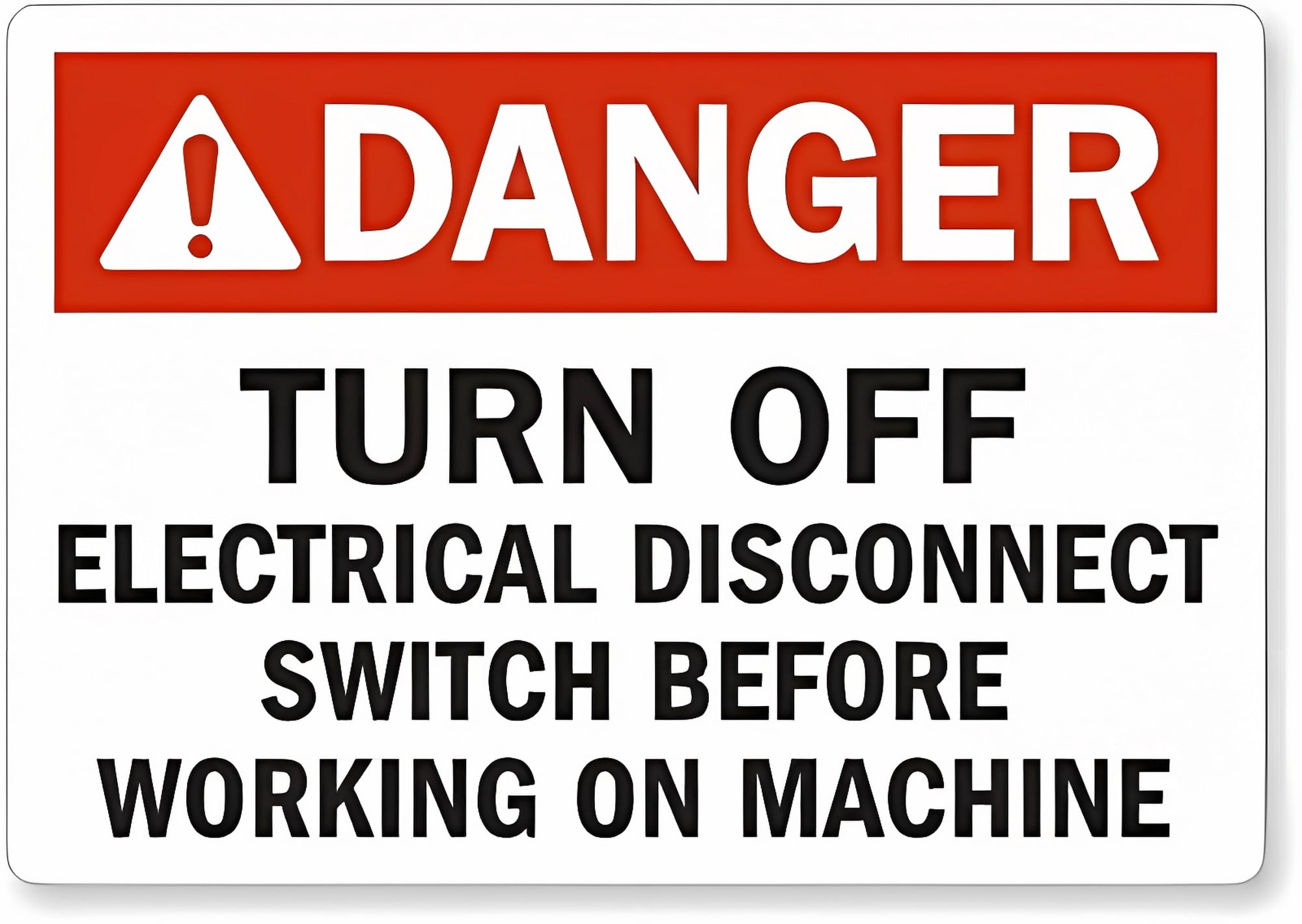 Network Disconnect Sign Danger Turn Off Electrical Disconnect Before Working Sign, 8