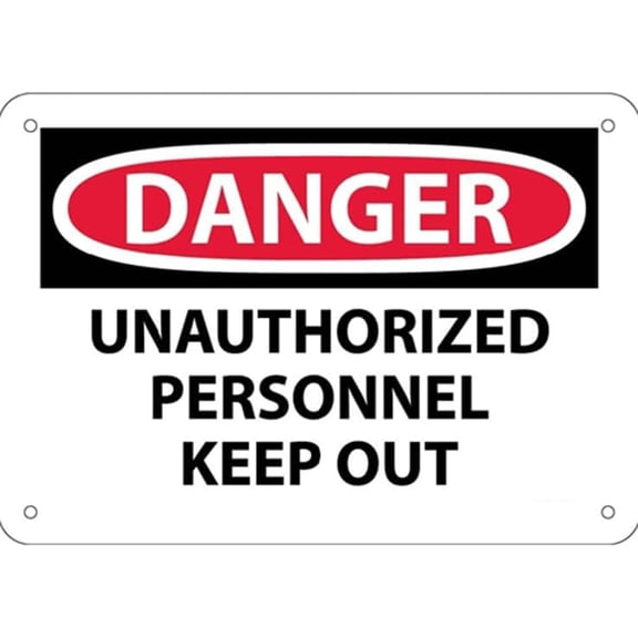 Danger Unauthorized Personnel Keep Out Sign - Admittance and Security Metal Sign 8x12 Inch for Security Use