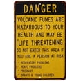 thumbnail image 1 of Danger Volcanic Fumes Vintage Look Chic Distressed 12 x 18 Matte Finish Metal 112180020066, 1 of 1