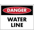 thumbnail image 1 of Danger Water Line Sign Metal Tin Sign Caution Danger Safety Security Warning Notice Signs, 1 of 1