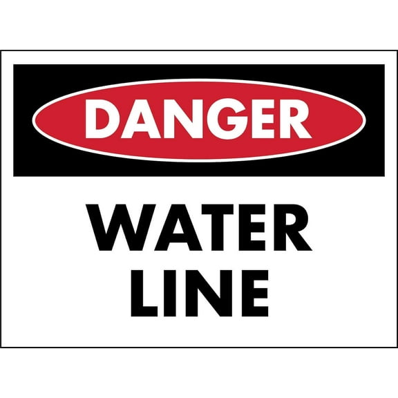 Danger Water Line Sign Metal Tin Sign Caution Danger Safety Security Warning Notice Signs